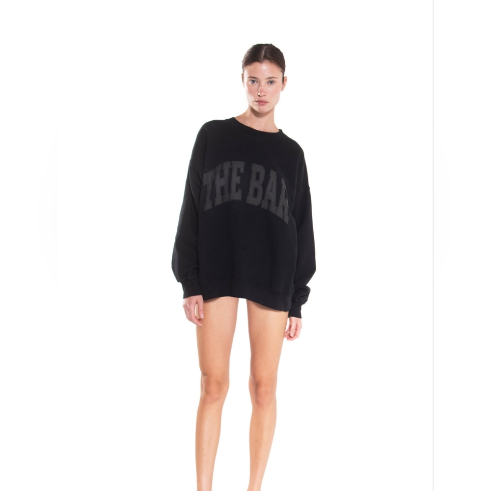 The Bar Varsity Sweatshirt, black, large
